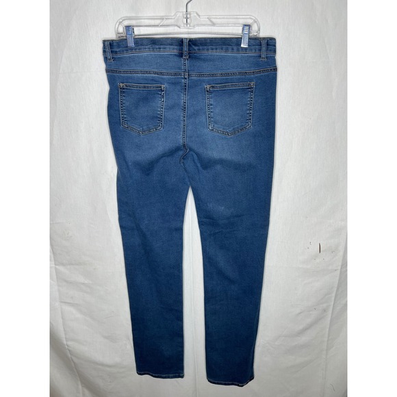 True Craft Kids Straight Leg Jeans, Med Wash Blue Denim, Sz 20, Adjustable Waist - Picture 5 of 7